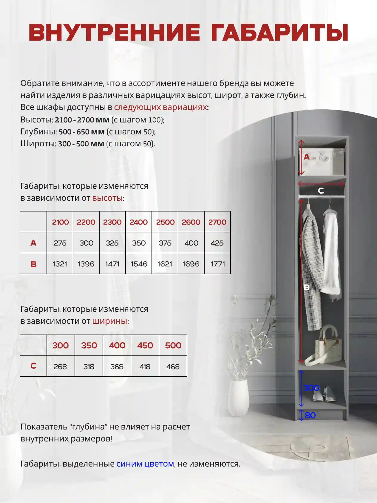 Шкаф 1-дверный Desiato ШК1-Ц-Н1-Л-СЕР-Р1-50х260х55, 540 PE Серый Манхеттен