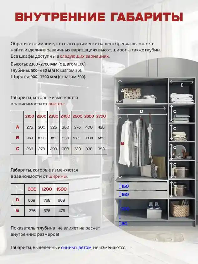 Шкаф 3-дверный Desiato ШК3-Ц-Н4-П-Ф-СЕР-Р1-150х210х60, 540 PE Серый Манхеттен