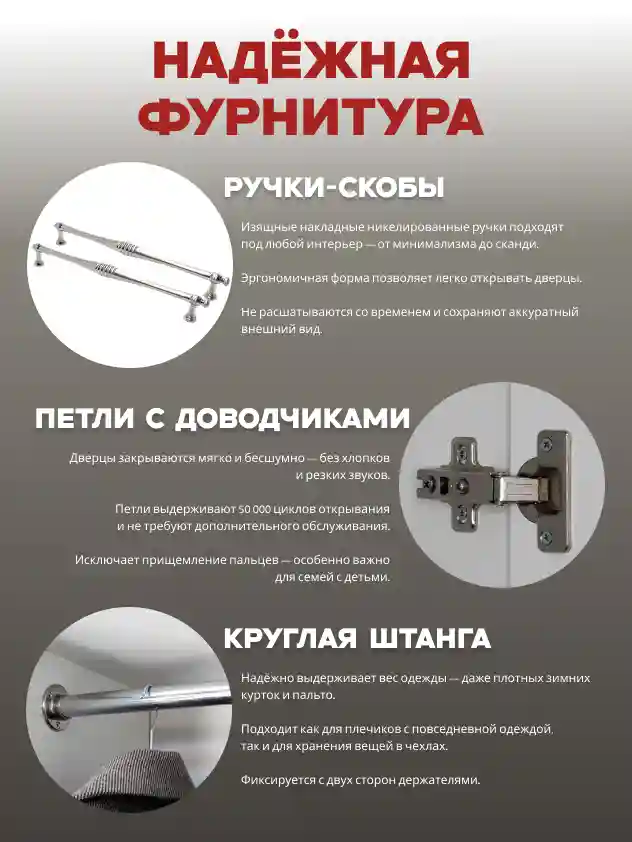 Шкаф 2-дверный Распашной шкаф Desiato ШК2-Ц-Н4-ФС-БЕЛ-Р6-80х210х65, W3343V Белый вельвет